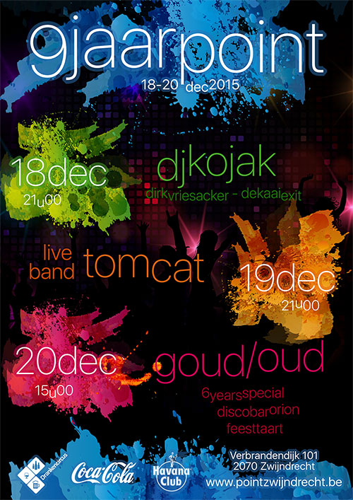 9 jaar Point - 19/12, 21u: live band TomCat